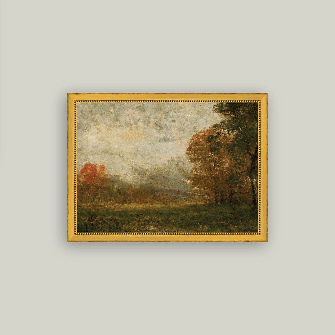 Autumn Trees Framed Antique Art