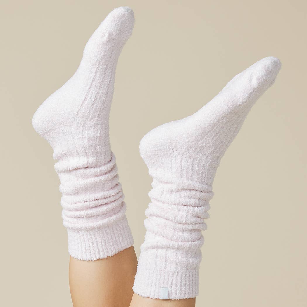 Cozy, Slouchy Marshmallow Socks with Grippers
