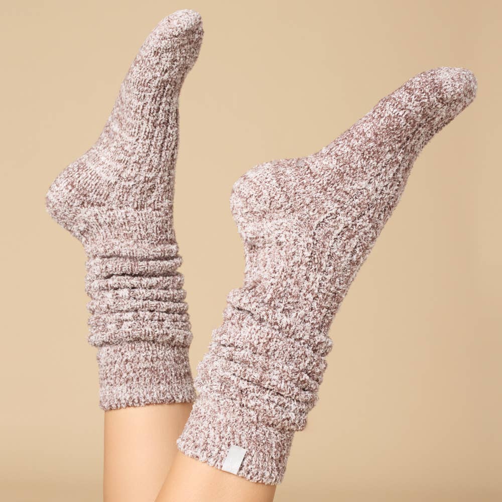 Cozy, Slouchy Marshmallow Socks with Grippers