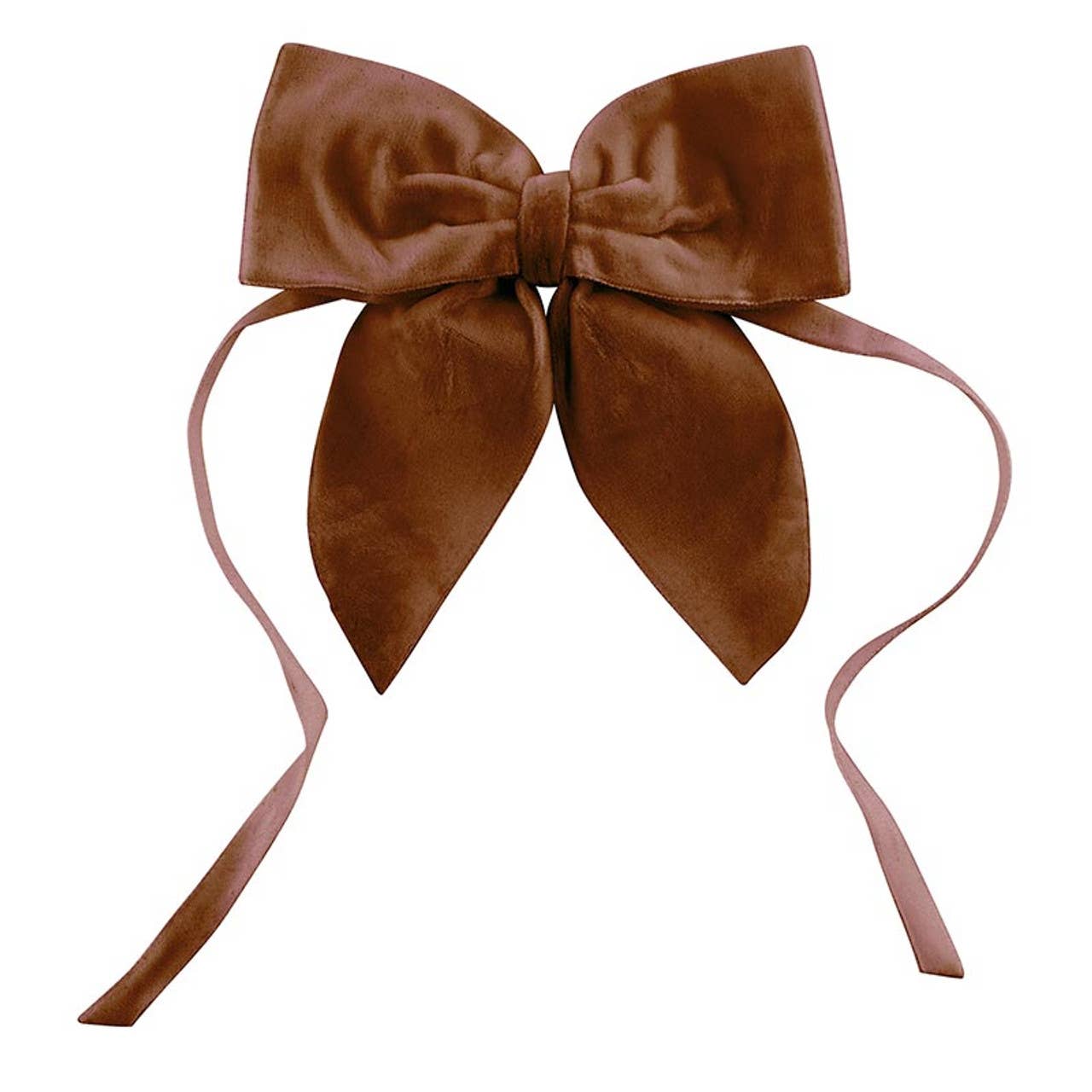 Velvet Bow Napkin Ties - Light Brown - Set of 4