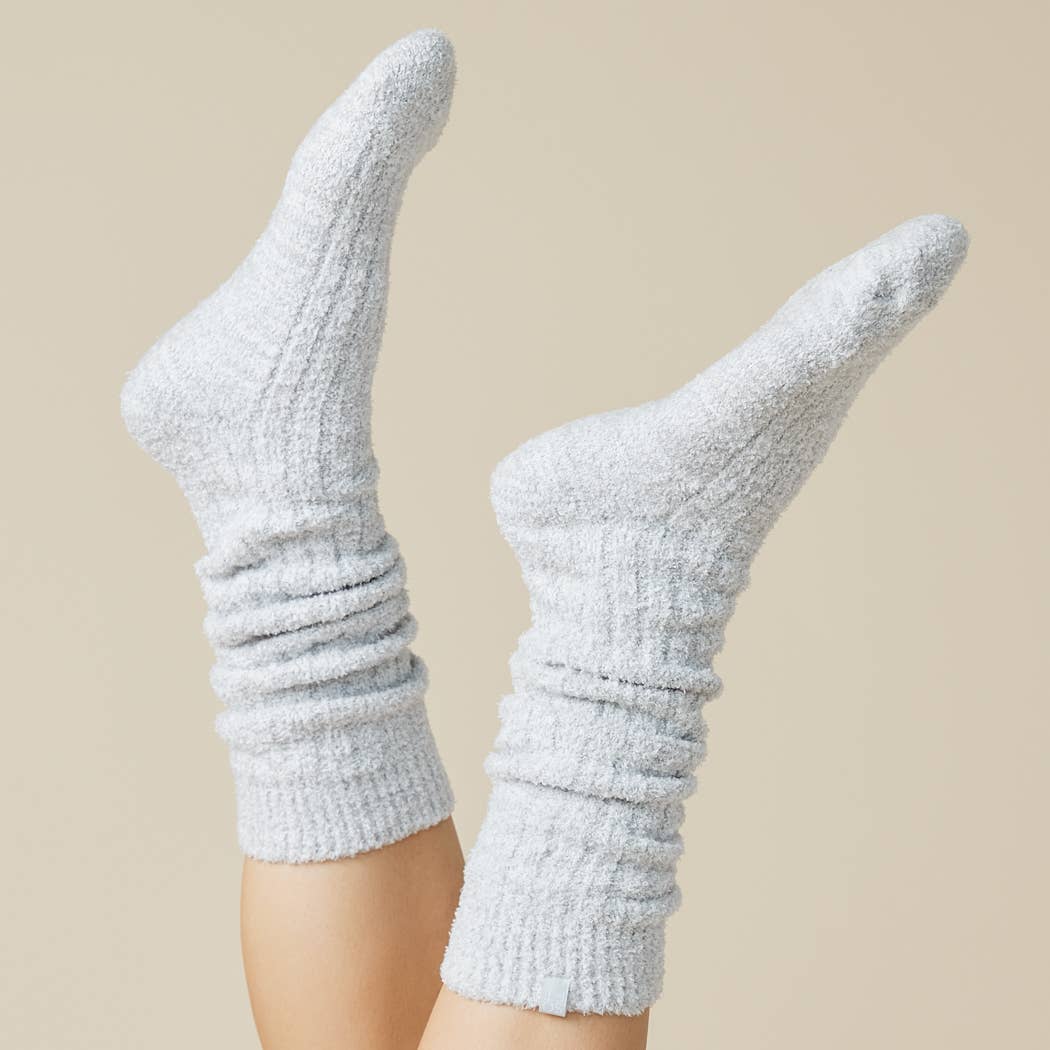 Cozy, Slouchy Marshmallow Socks with Grippers