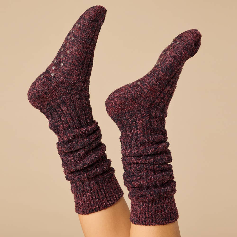 Cozy, Slouchy Marshmallow Socks with Grippers
