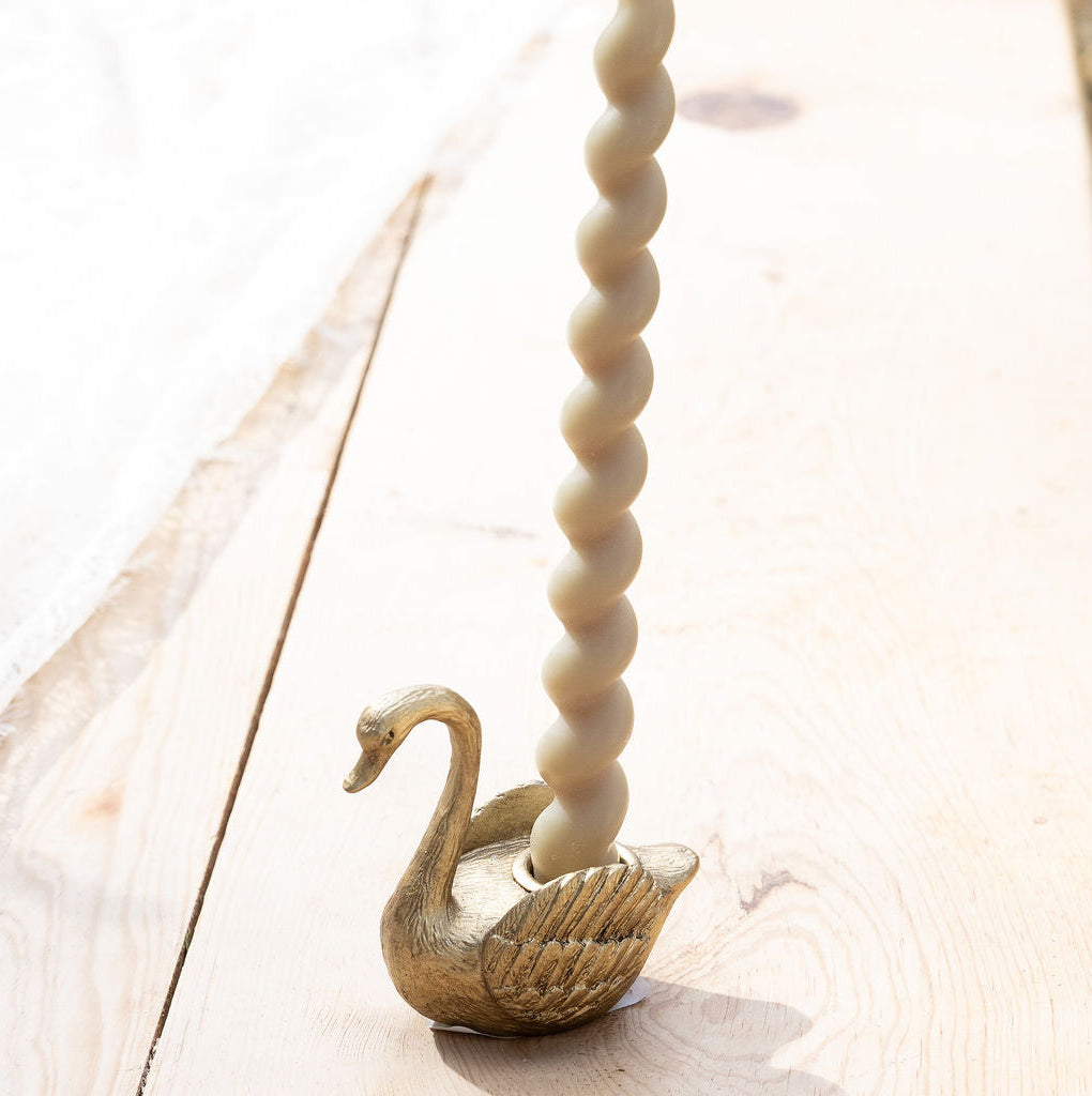 Swan Taper Candle Holder