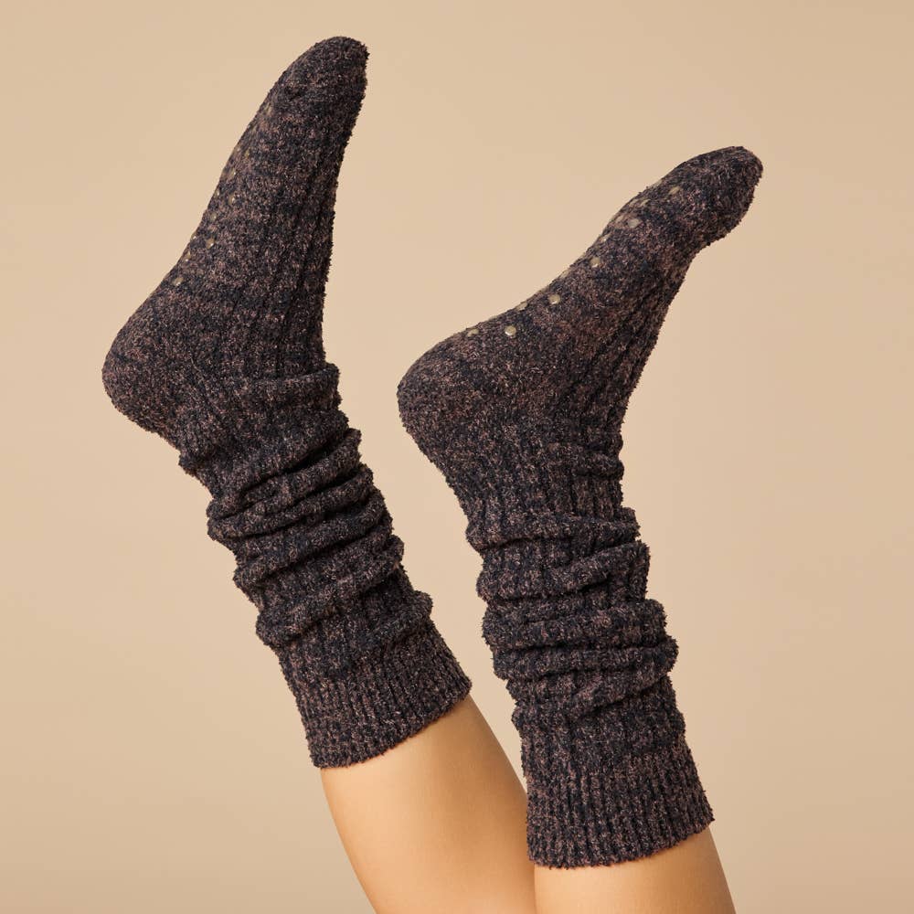 Cozy, Slouchy Marshmallow Socks with Grippers