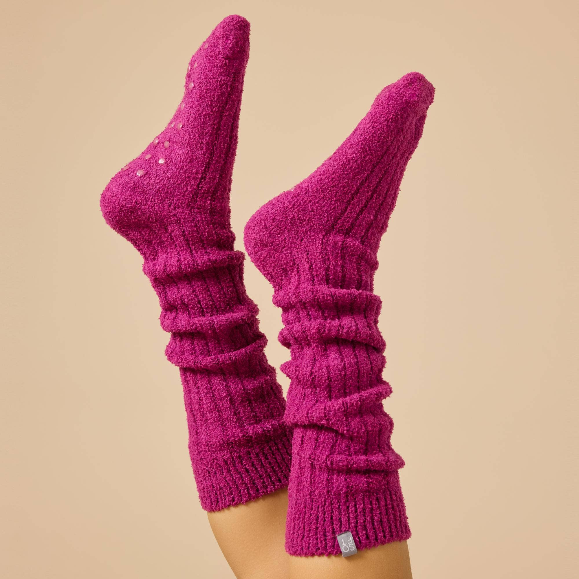 Cozy, Slouchy Marshmallow Socks with Grippers