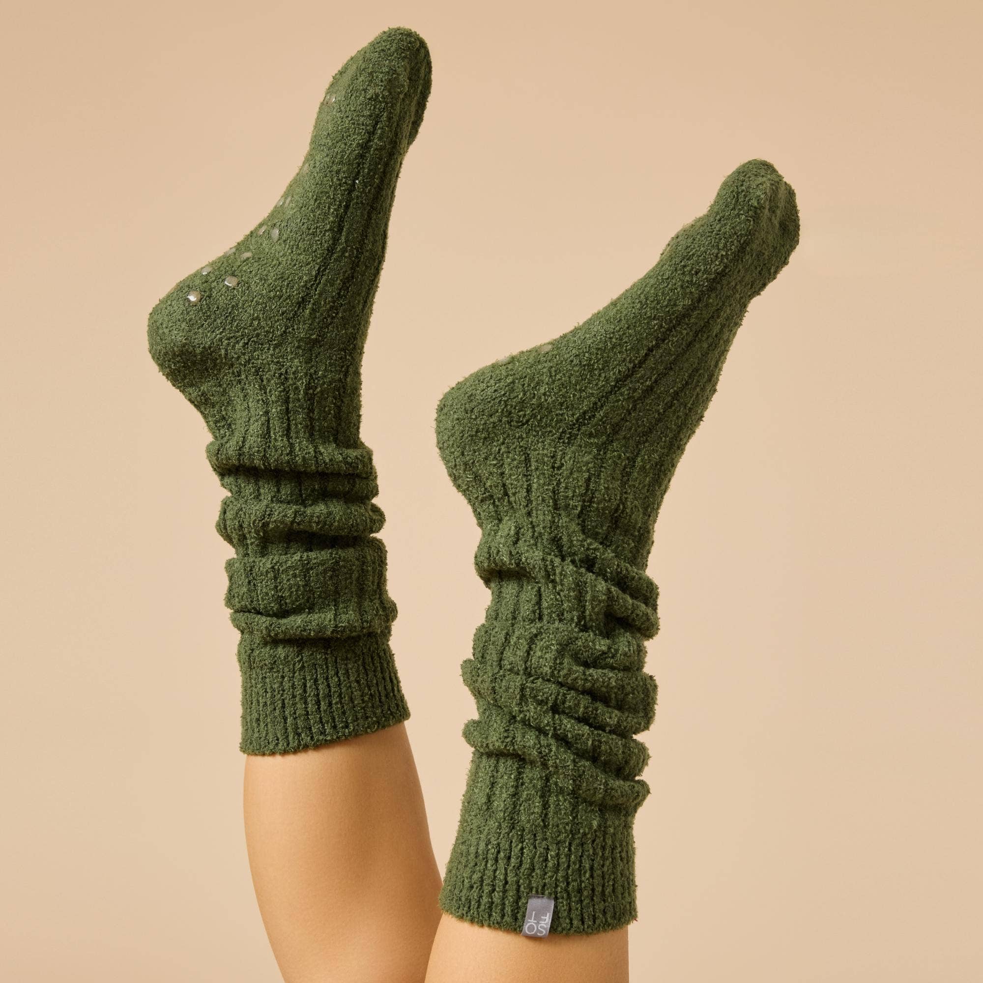 Cozy, Slouchy Marshmallow Socks with Grippers