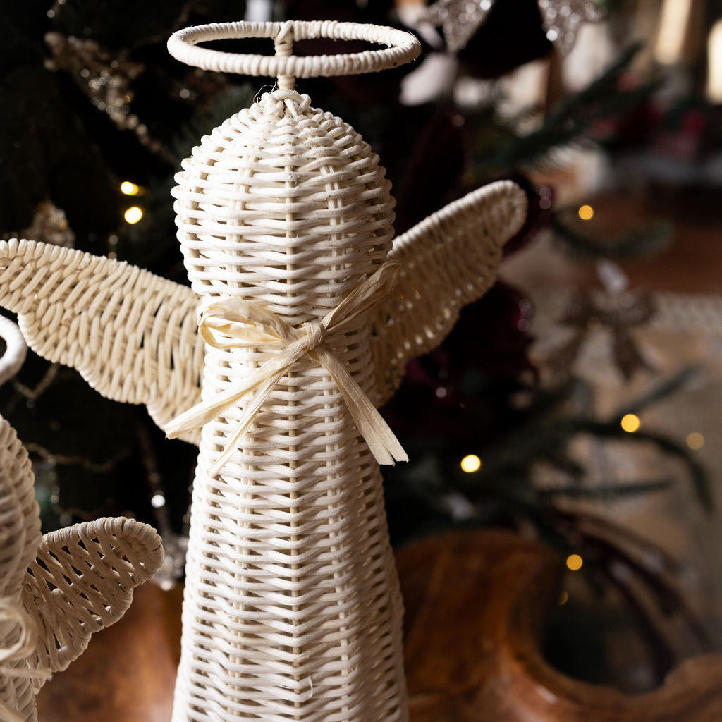Large Rattan Angel