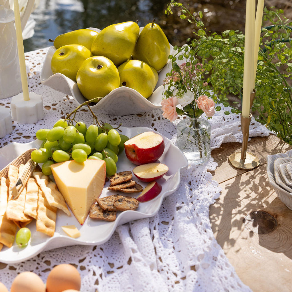 Ruffle Melamine Platter Set