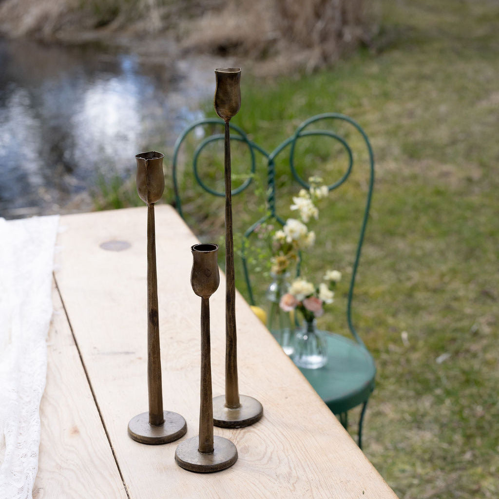 Metal Gold Candle Holder