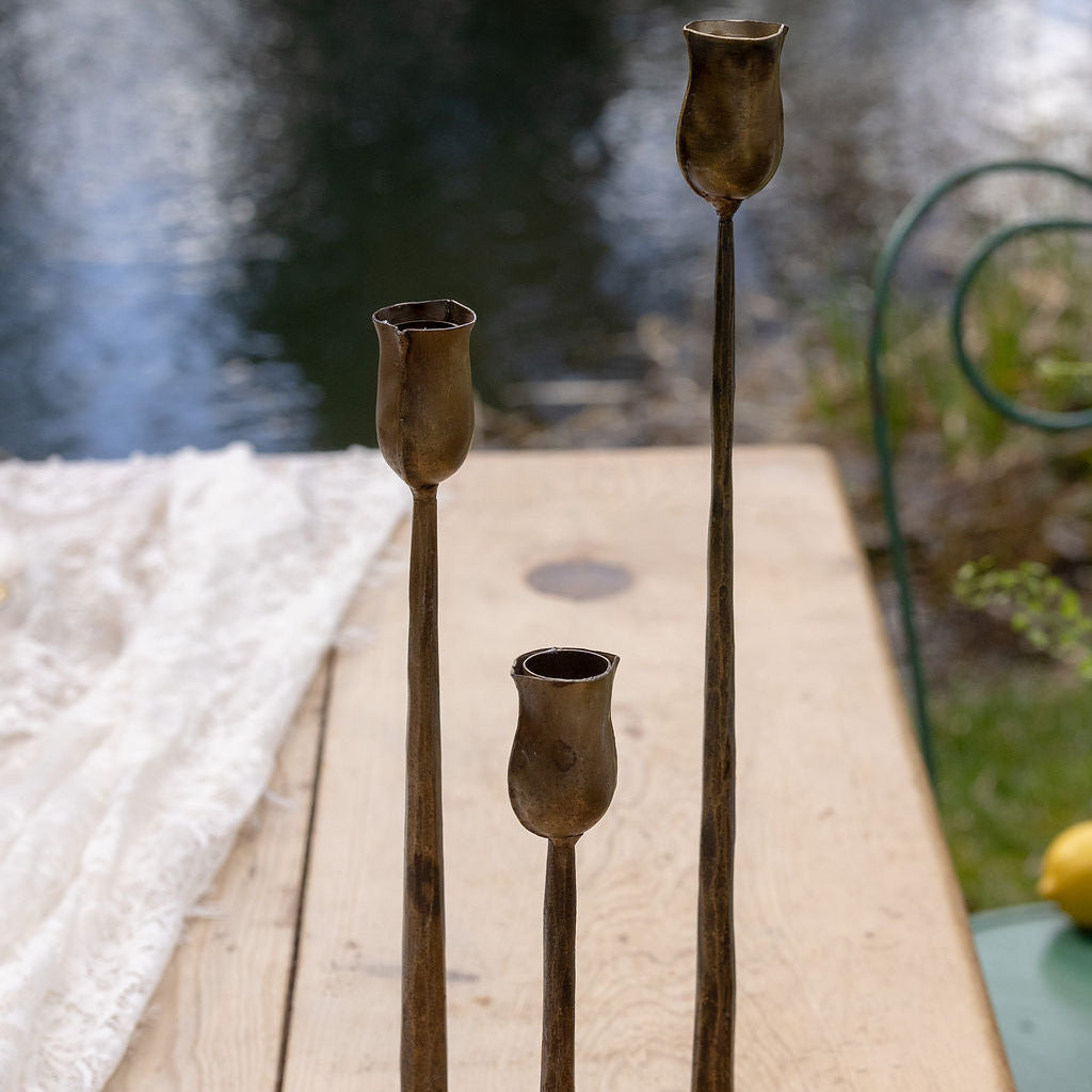 Metal Gold Candle Holder