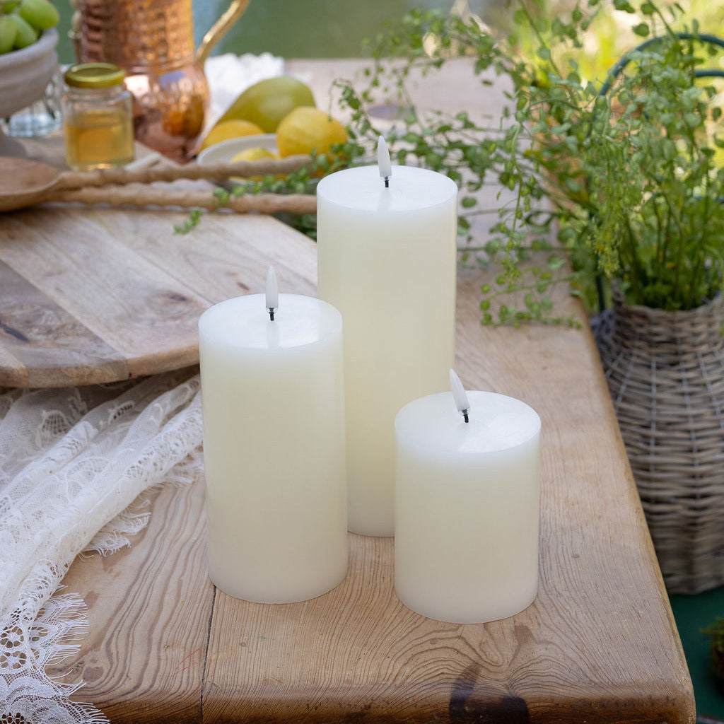 LED Pillar Candle- Ivory 4in