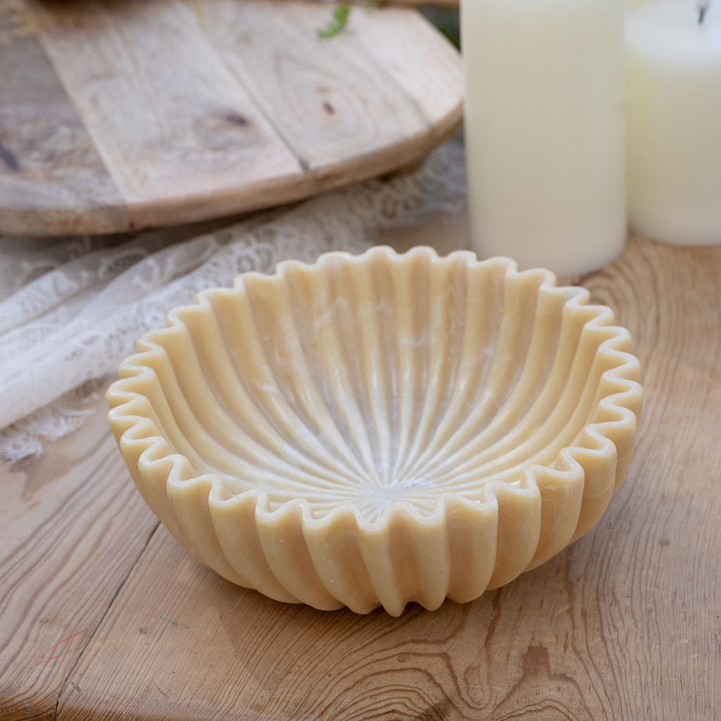 Resin Fluted Bowl