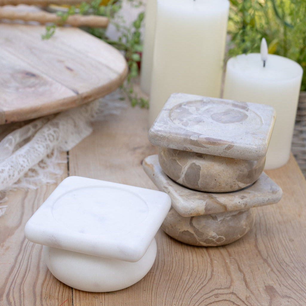 Marble Pillar Candle Holder