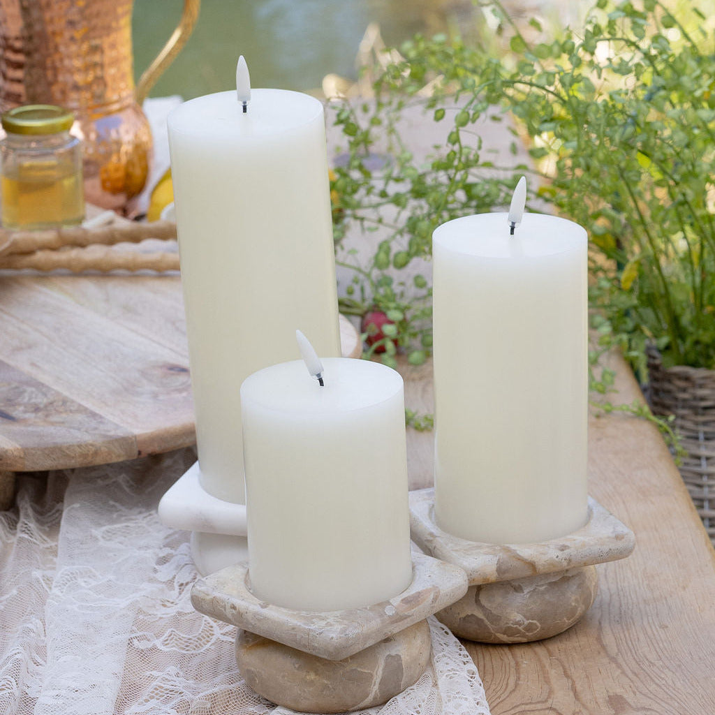 Marble Pillar Candle Holder