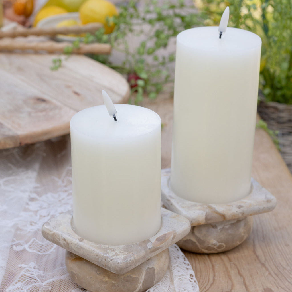 Marble Pillar Candle Holder