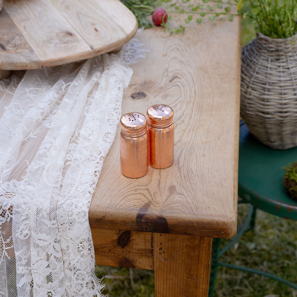 Hammered Salt and Pepper Shakers