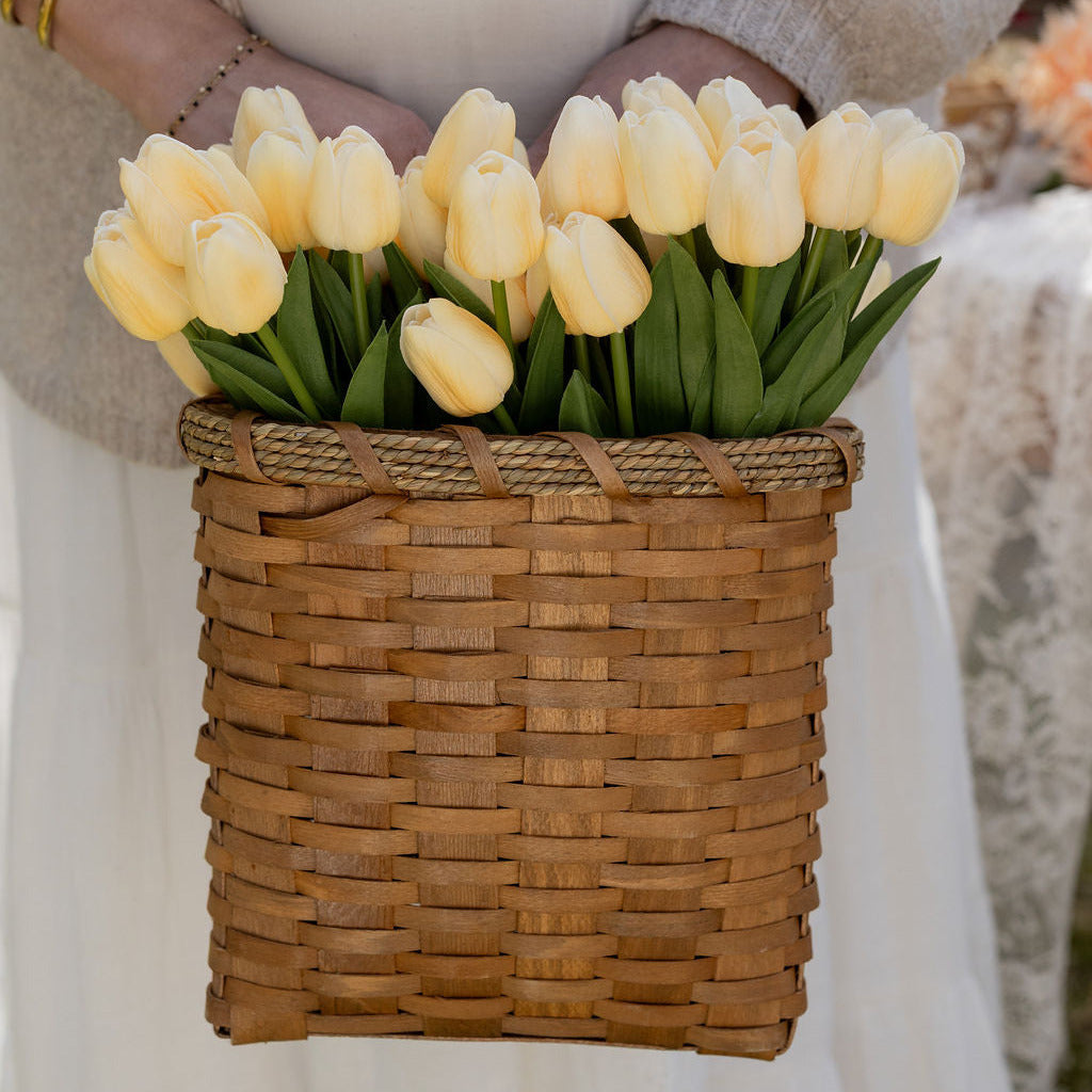 Hanging Basket with Woven Handle