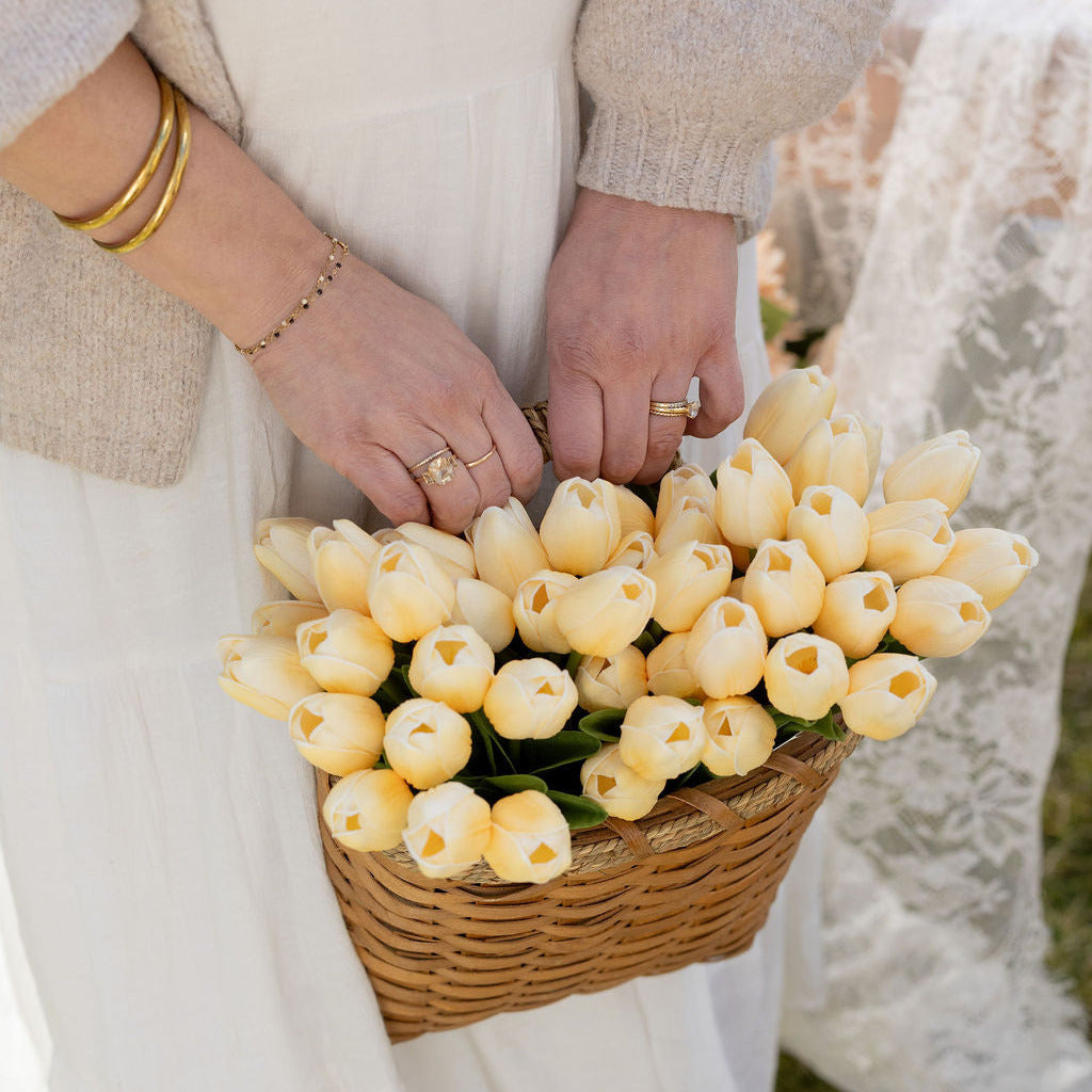 Pale Yellow Real Touch Tulip Bundle