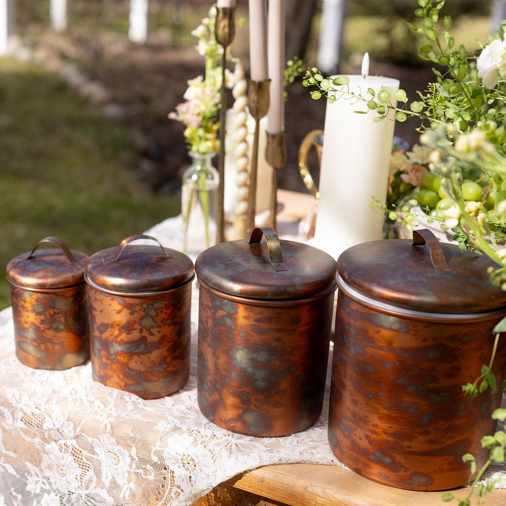 Copper Finished Canisters