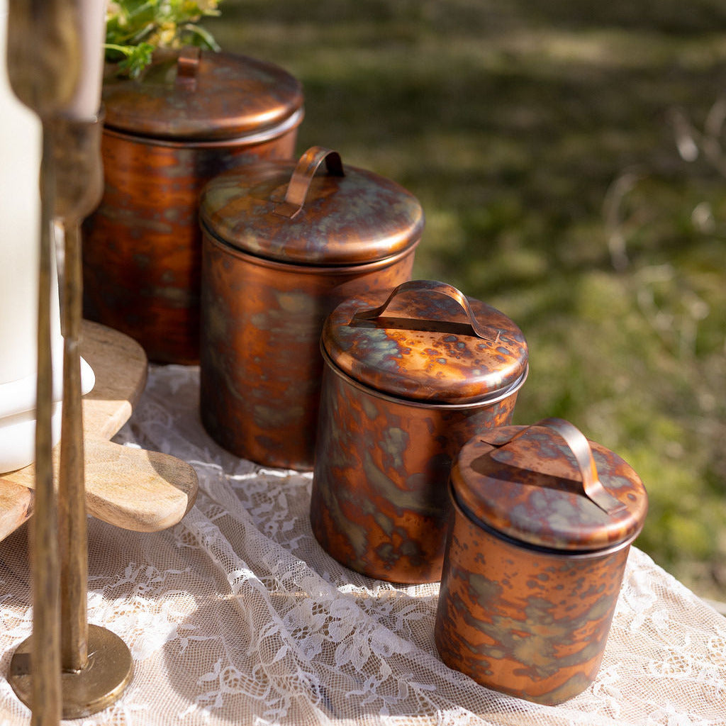Copper Finished Canisters