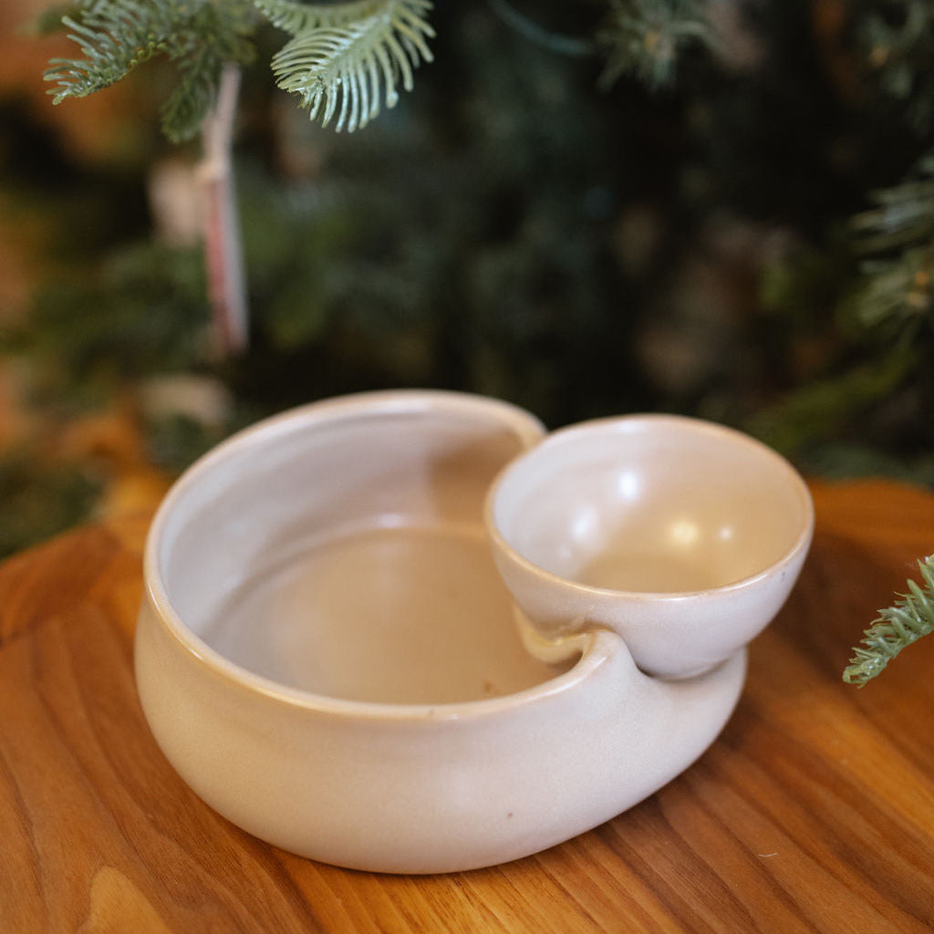 Stoneware Soup and Cracker Bowl