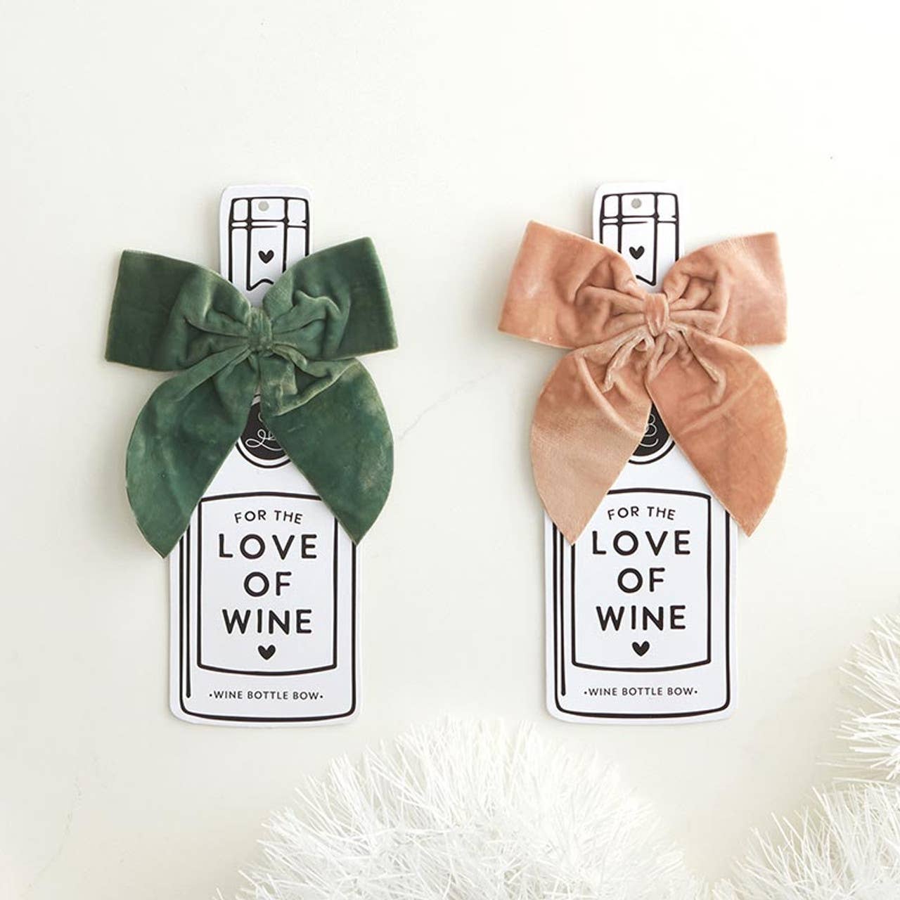 Wine Bottle Bow - Blush