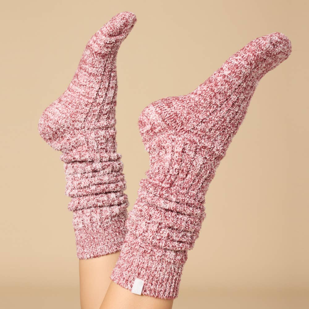 Cozy, Slouchy Marshmallow Socks with Grippers