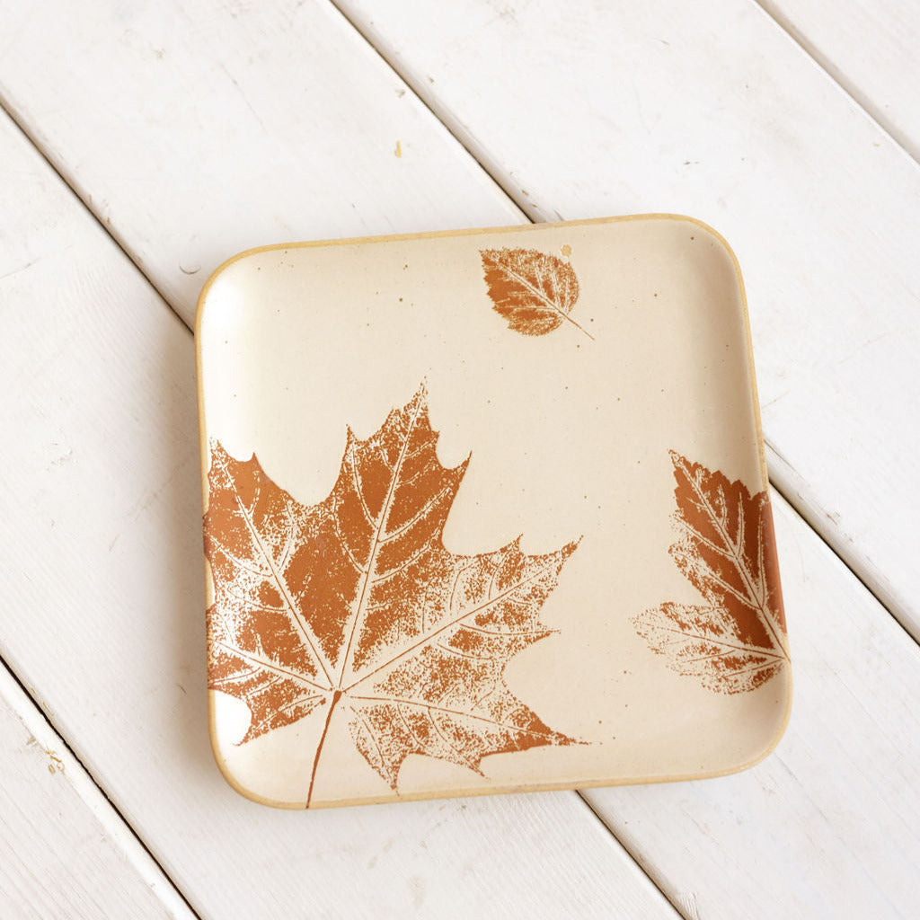Fall Leaves Square Tray