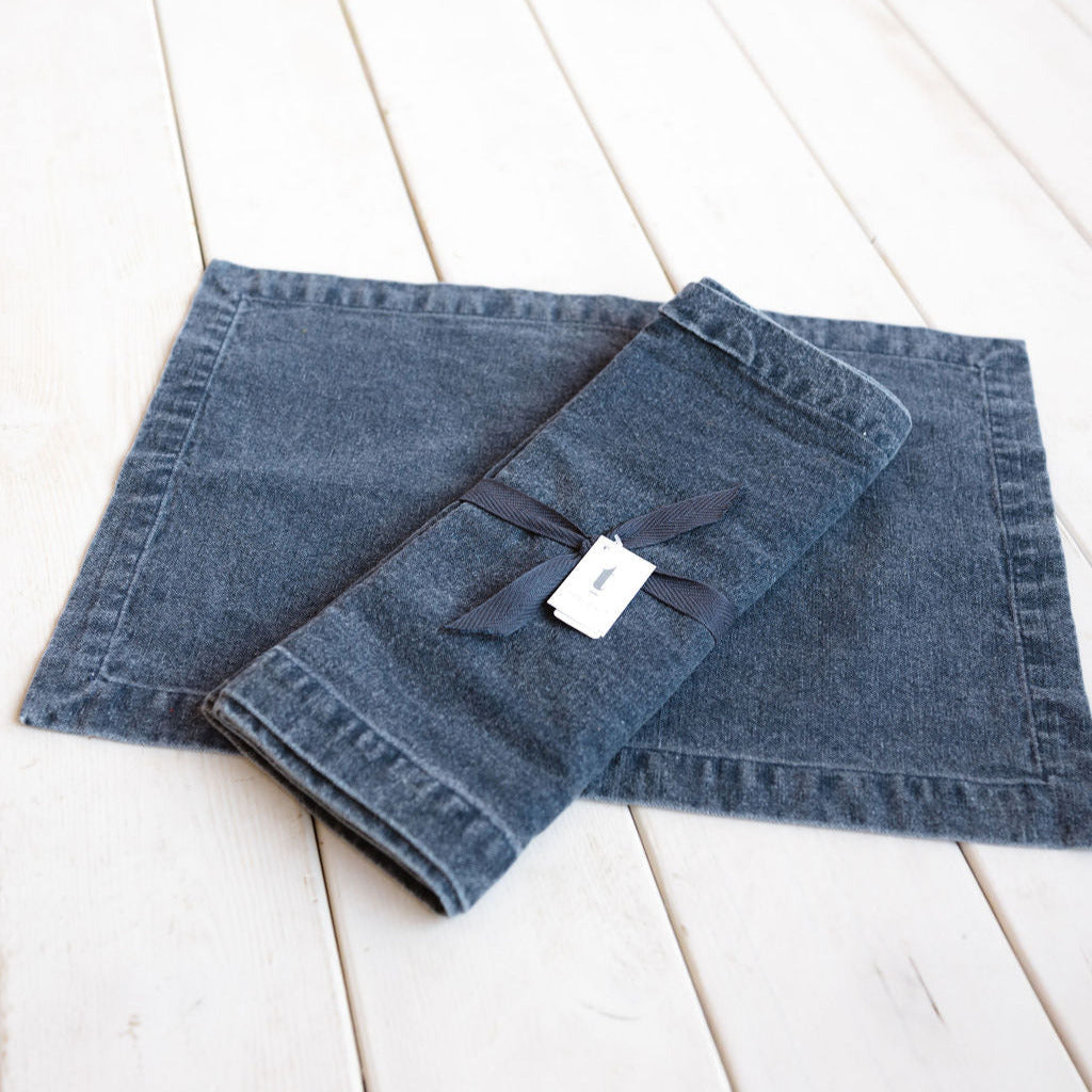 Navy Enzyme Washed Placemat