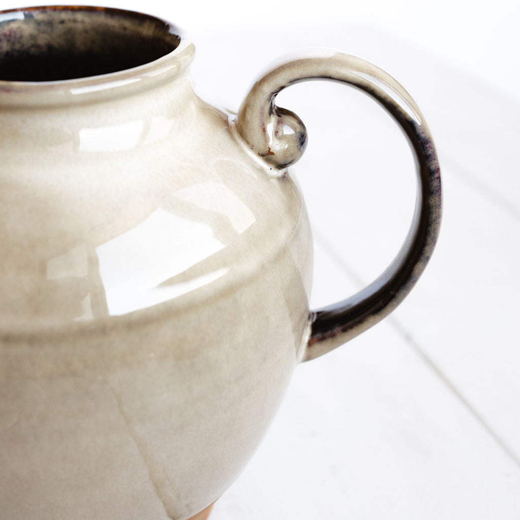 Stoneware Two-Tone Pitcher