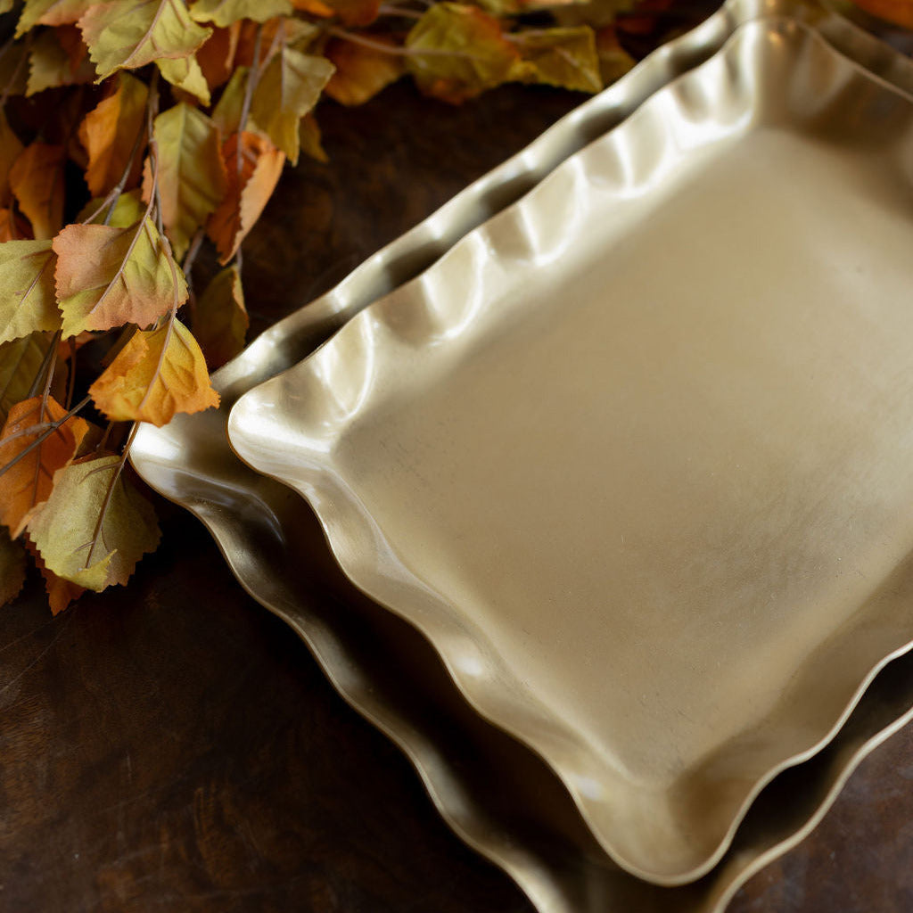 Brass Ruffle Tray