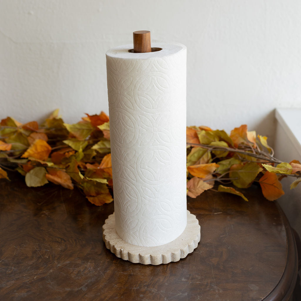 Acacia Wood Paper Towel Holder