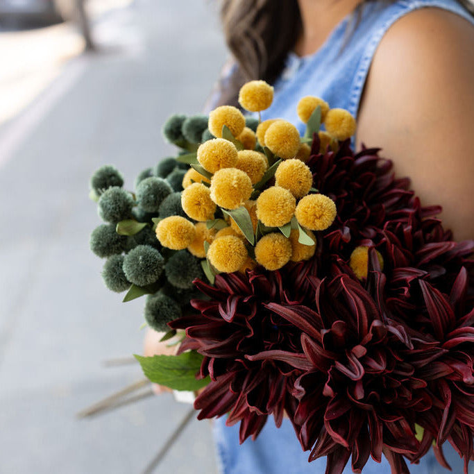13in Green PomPom Pick