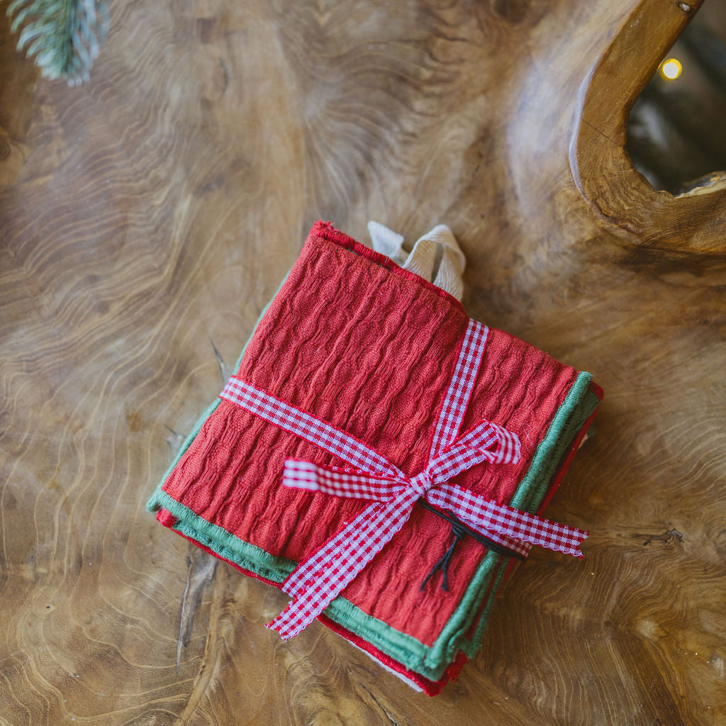 Waffle Weave Dish Cloths, Set of 4