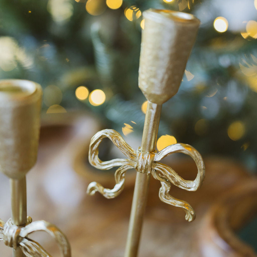 Bow Taper Candle Holder