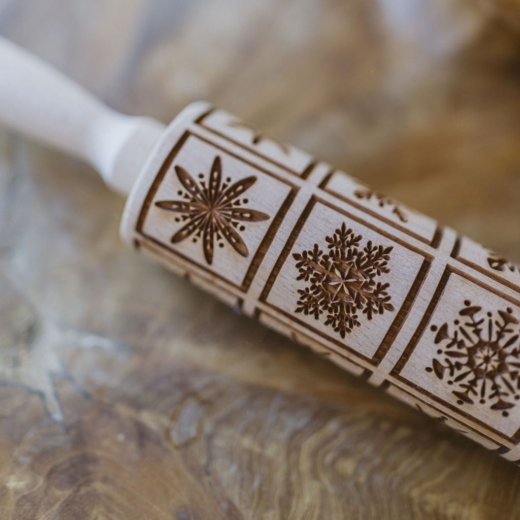 Stamped Holiday Rolling Pin