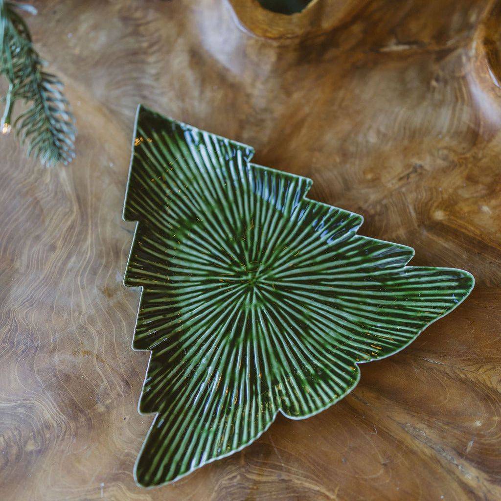 Enameled Metal Tree Trays, Set of 2