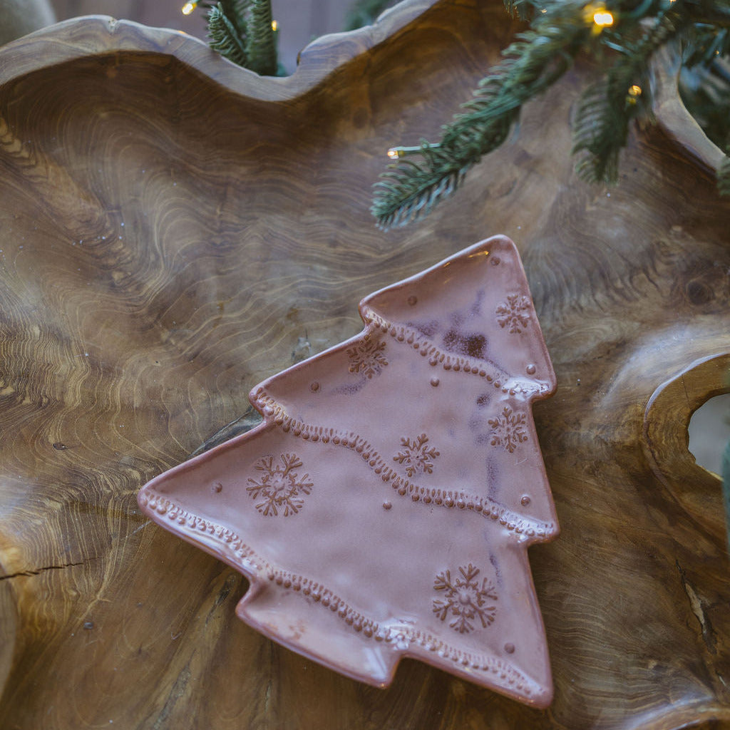 Stoneware Tree Shaped Platter