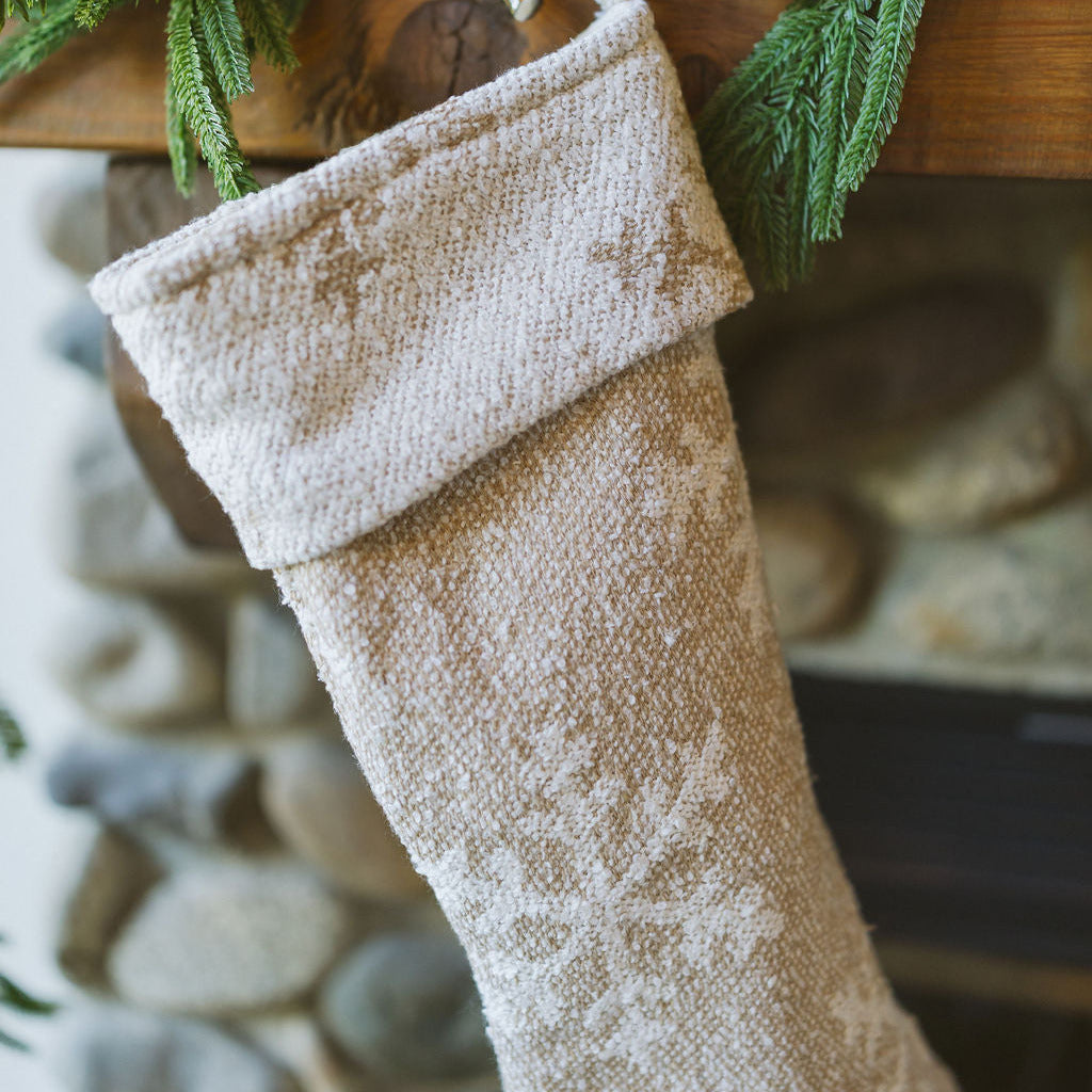 Reversible Stocking with Snowflake Pattern