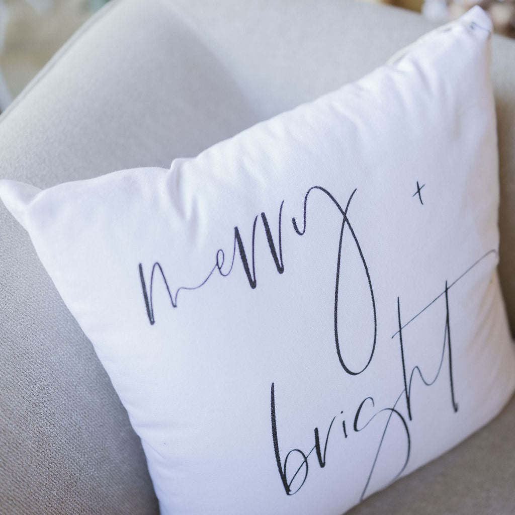 Merry and Bright Throw Pillow