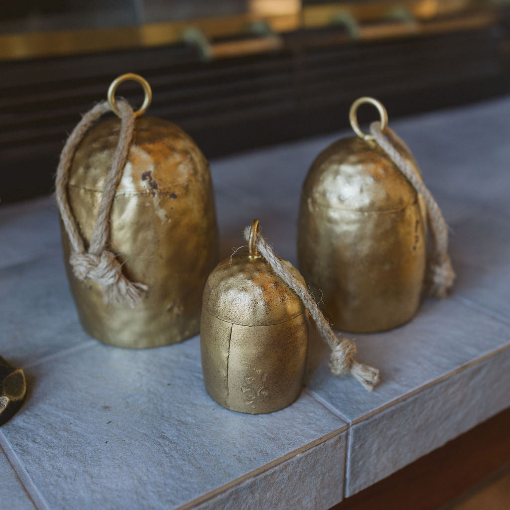 Brass Hammered Cow Bells
