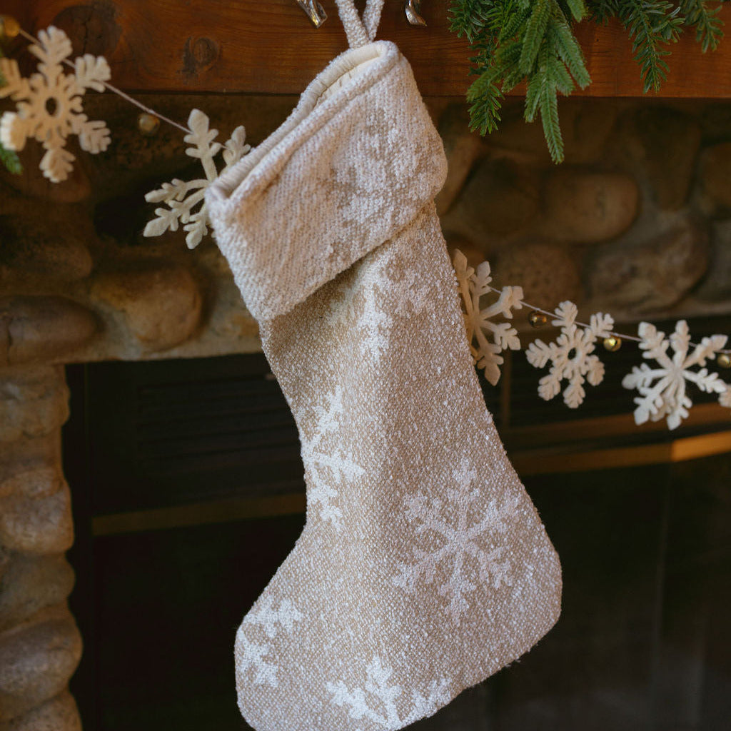 Reversible Stocking with Snowflake Pattern