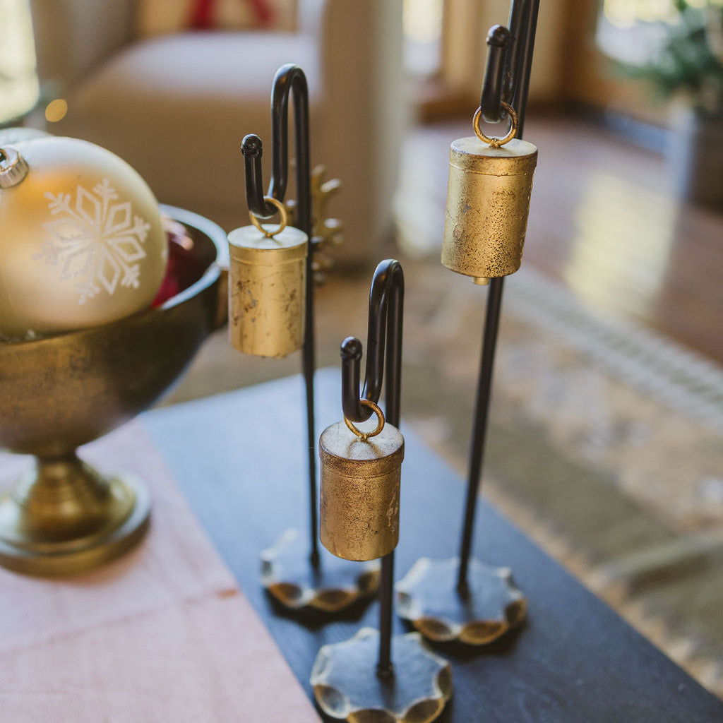Shepherd's Hook & Bell- Set of 3