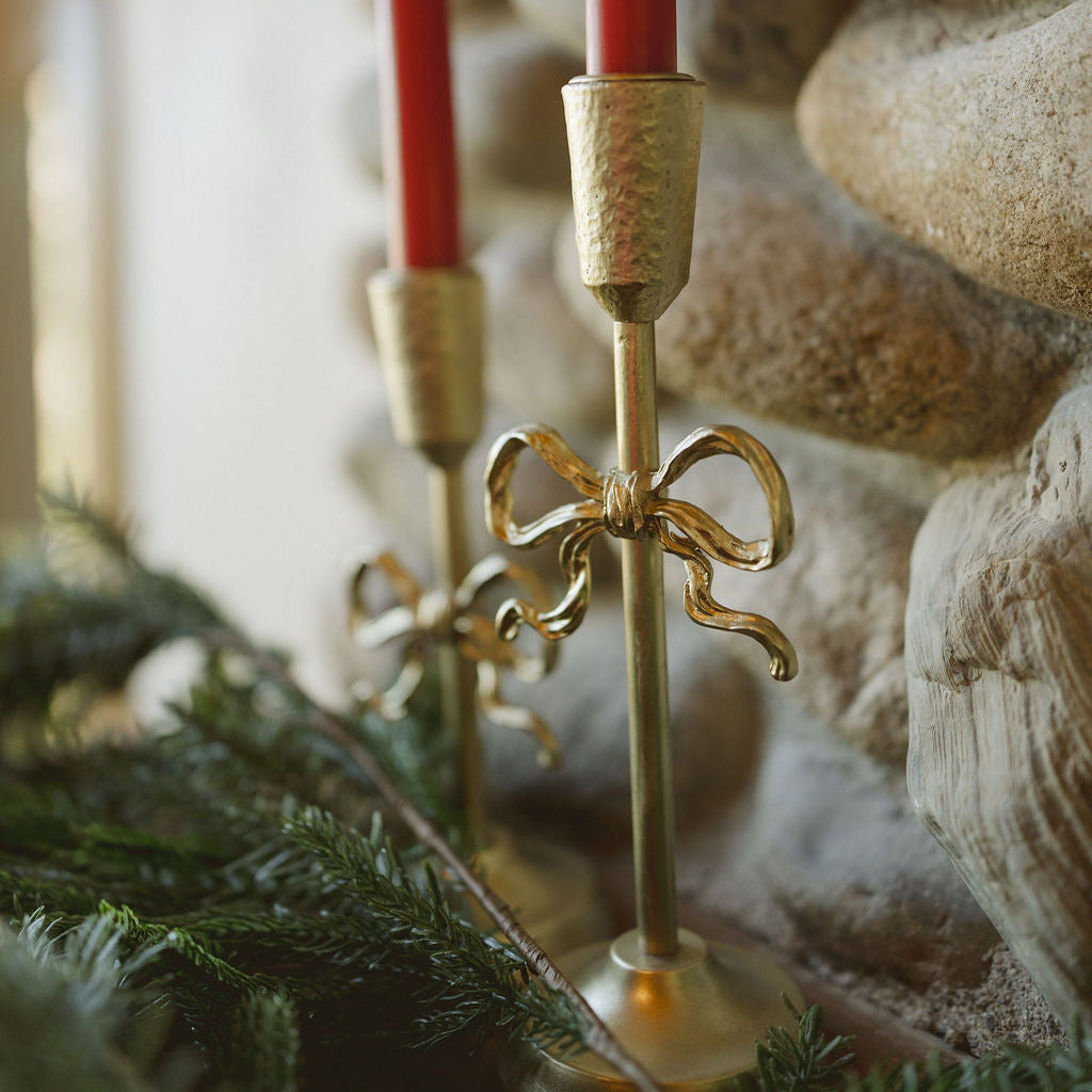 Bow Taper Candle Holder