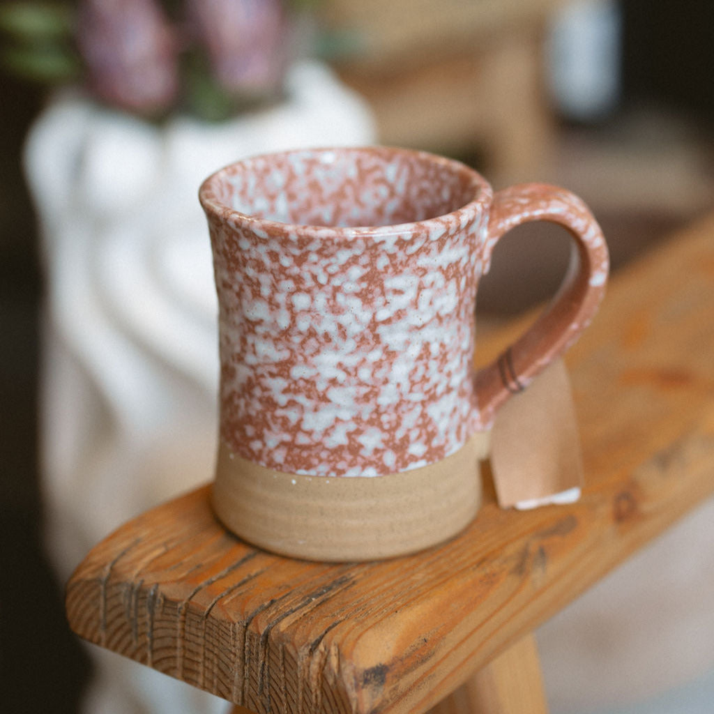 Large Stoneware Mug with Glaze