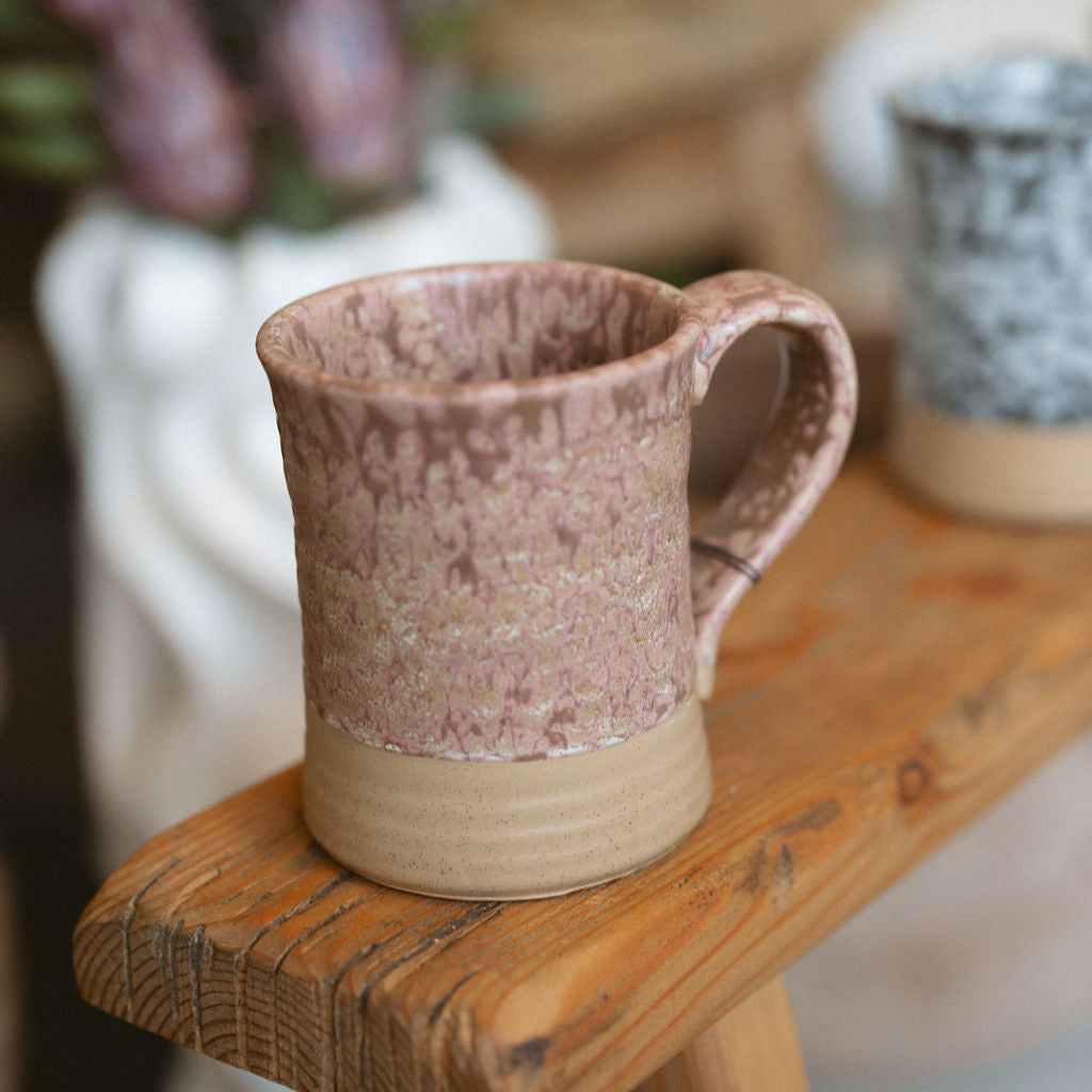 Large Stoneware Mug with Glaze