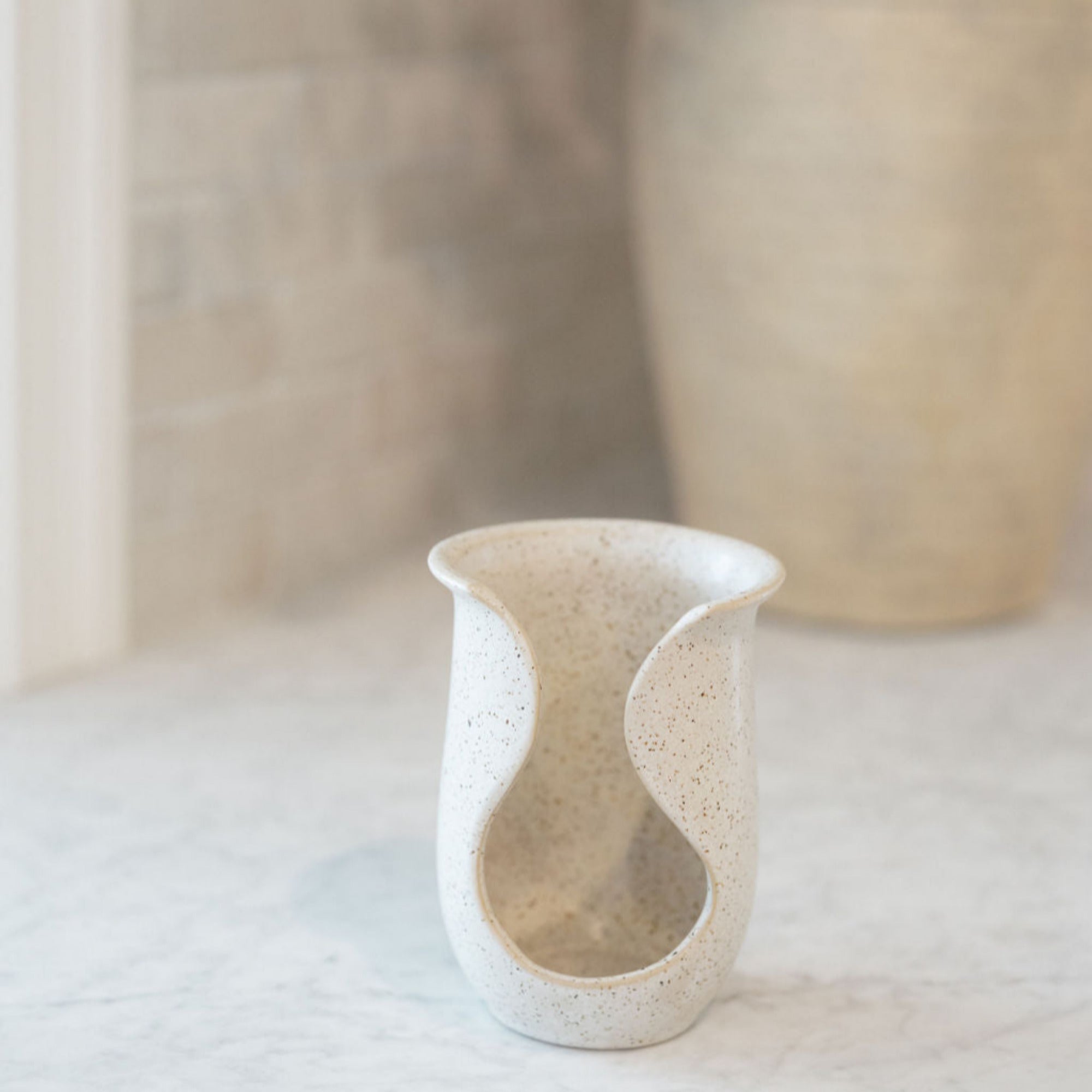 Stoneware Spoon/Sponge Holder