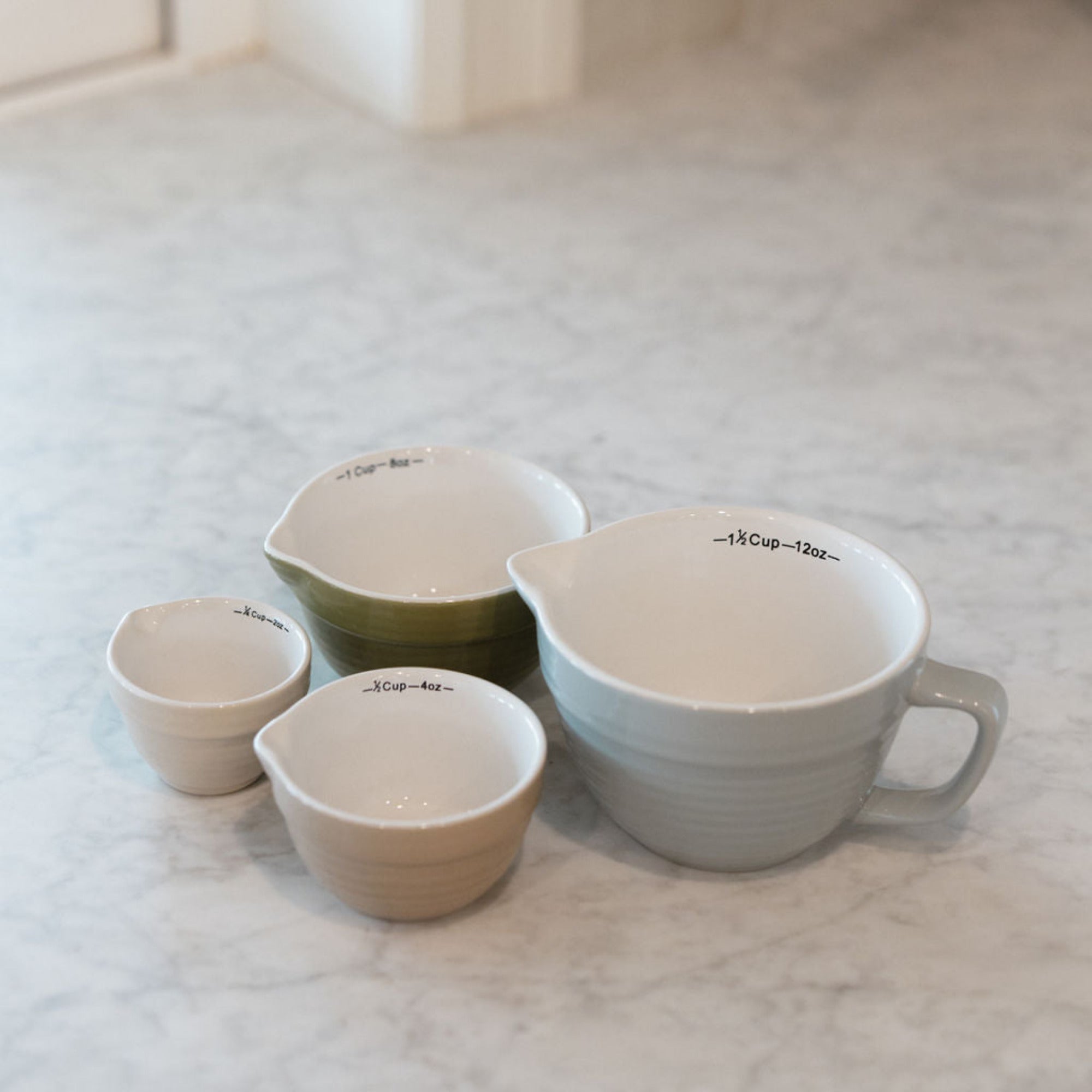 Stoneware Batter Bowl Measuring Cups