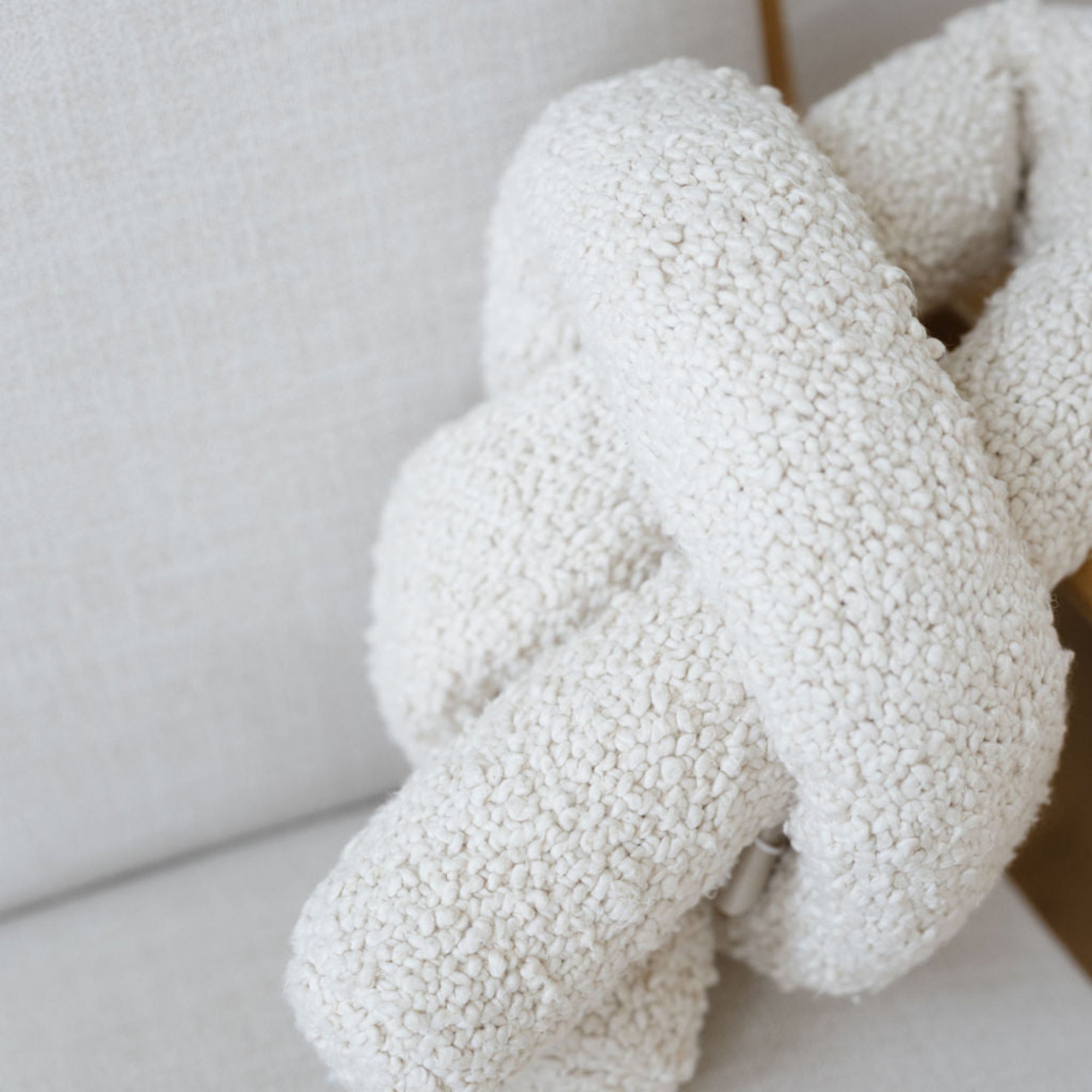 Woven Bouclé Knot Pillow