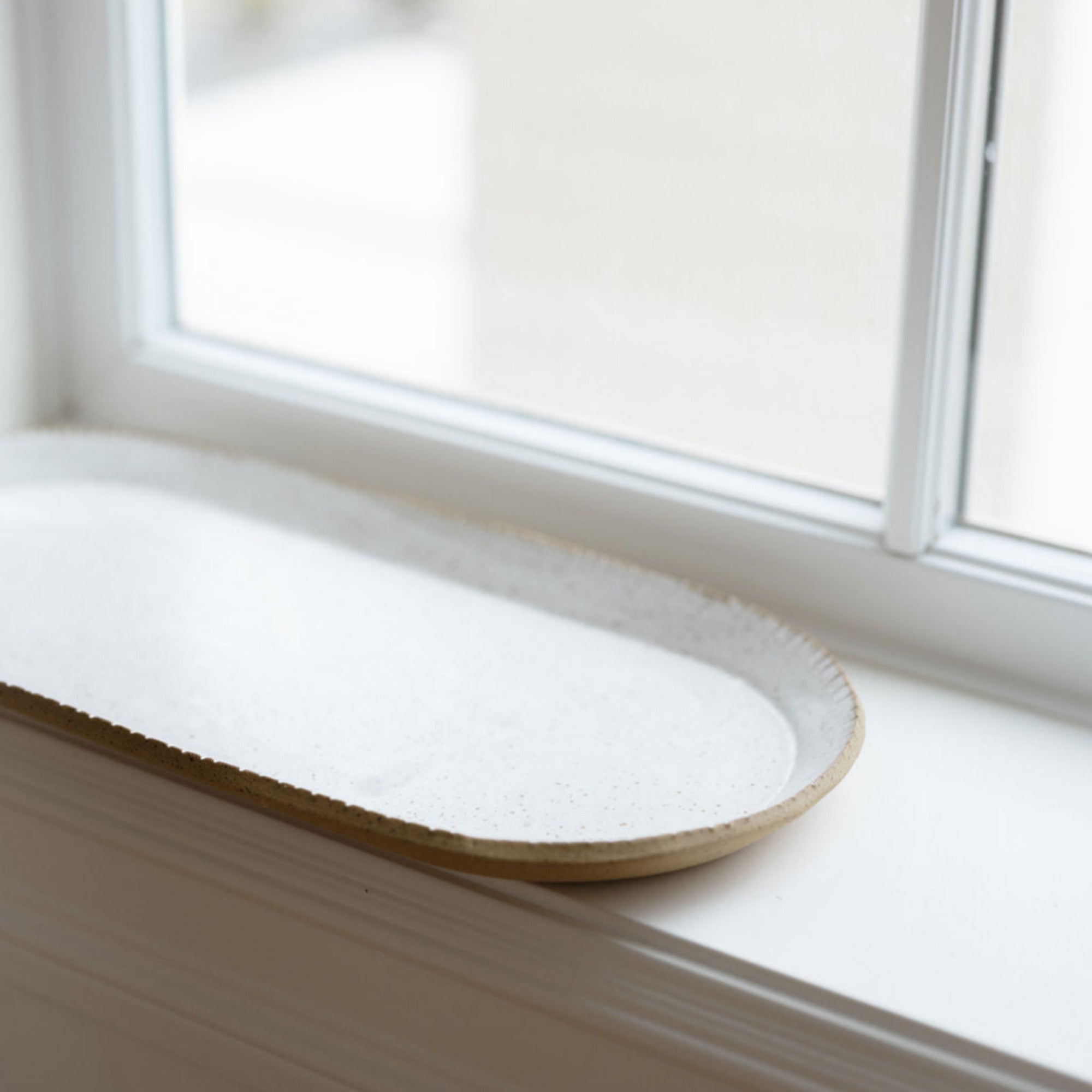 Oval Crimped Platter